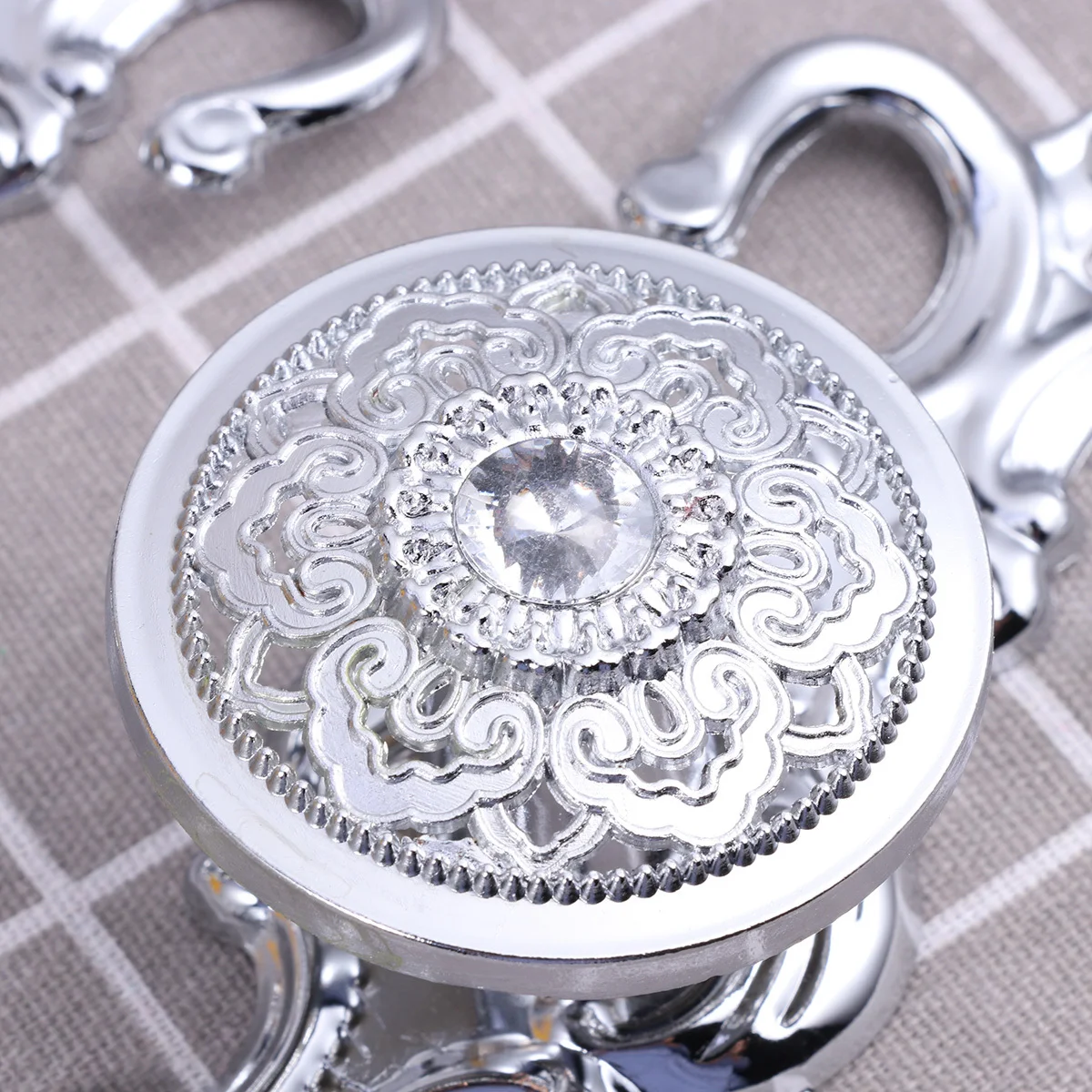 

1Pair Metal Curtain Hooks Holder Zinc Alloy Accessories Tassel Tieback Silver Long Lasting Home Decoration