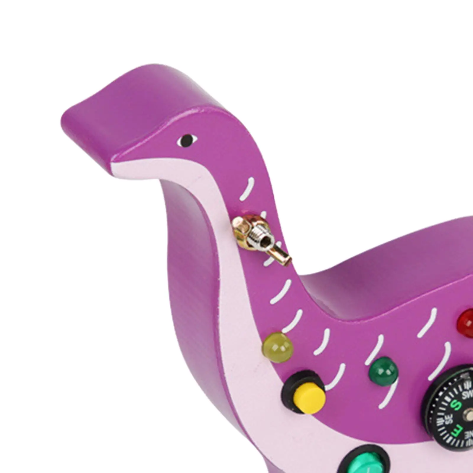 

Wooden Busy Board with LED Light Dinosaur Teaching Tool Fine Motor Skill Life Skill Light Switch Toy Boy and Girls Preschool