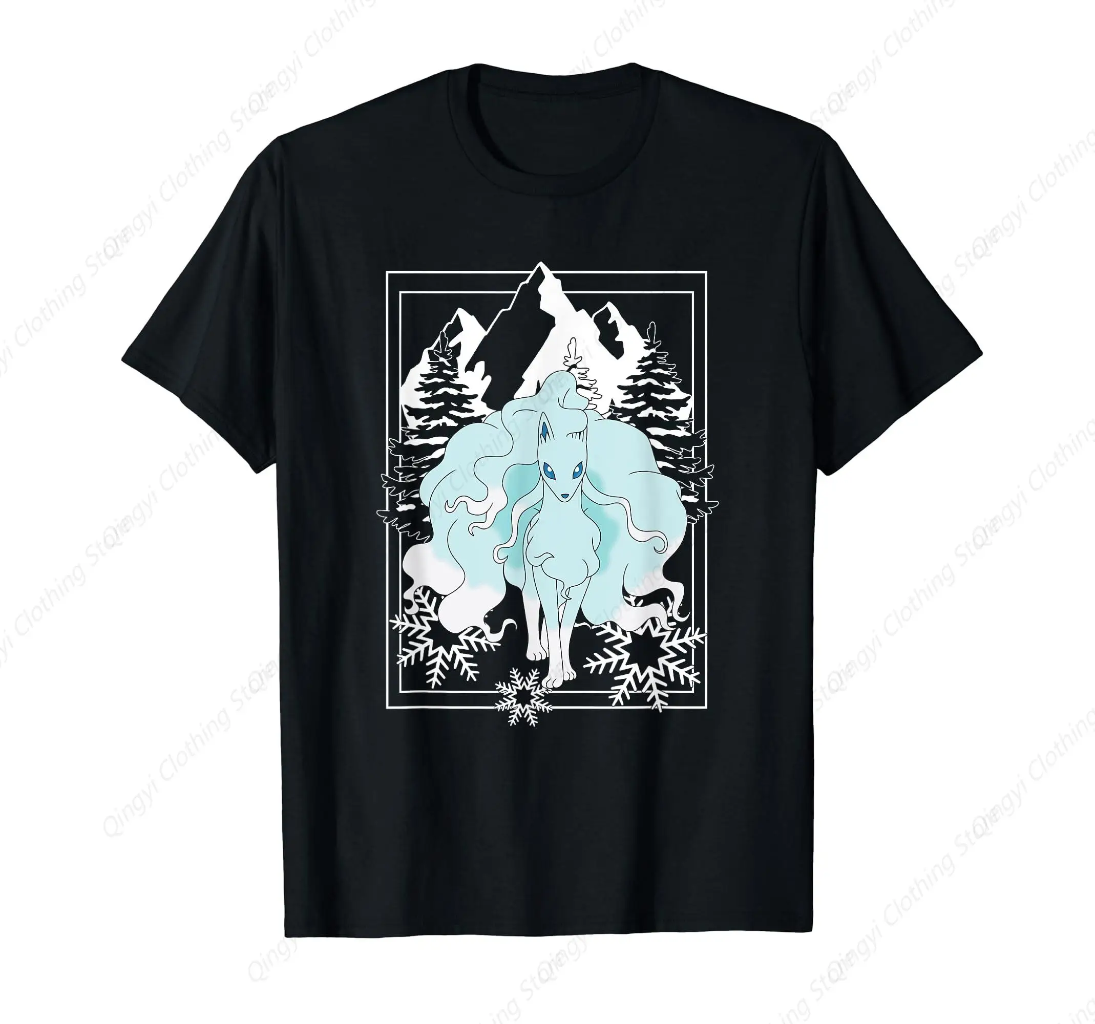 

Alolan Ninetales Frozen Mountains Retro Portrait T-Shirt