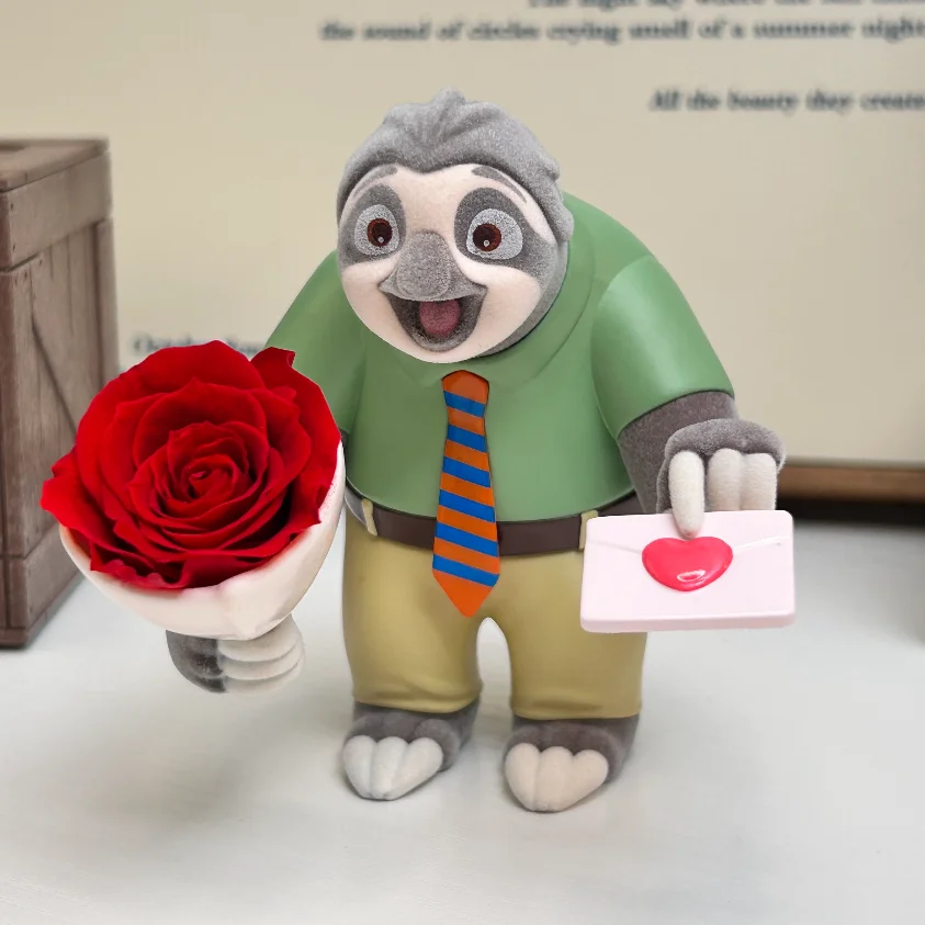 Echte Disney Zootopia Flower Series Judy Rabbit Nick Fox Flash Benjamin Massaal Trendy Blind Box Trendy Schattig Mdel Pop Speelgoed
