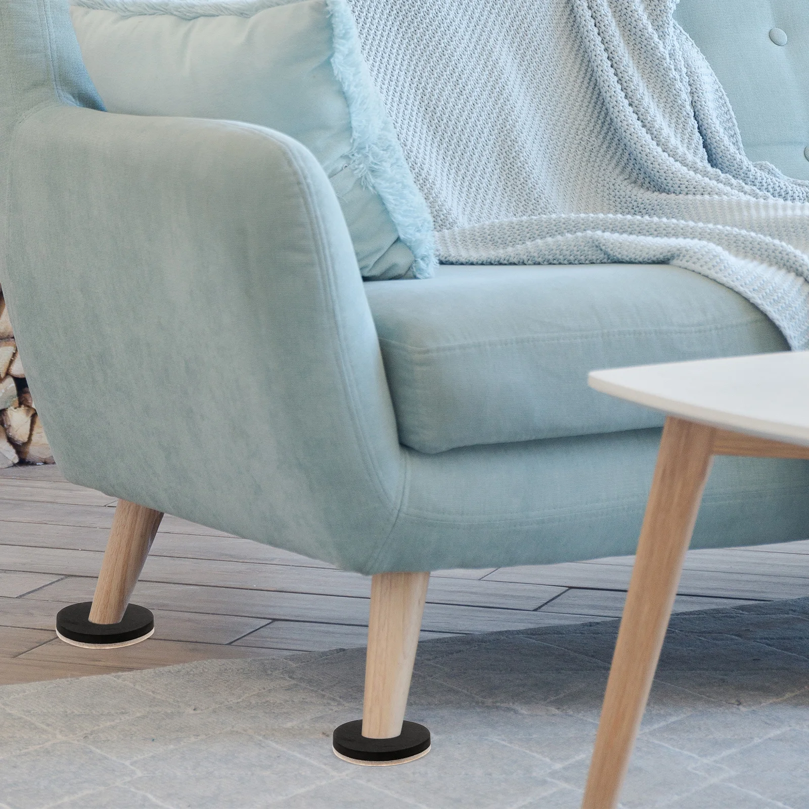 

10Pcs Round Felt Furniture Pads Hardwood Floors Antislip Chair Leg Protectors Aesthetic Noise Reduction Simple Installation