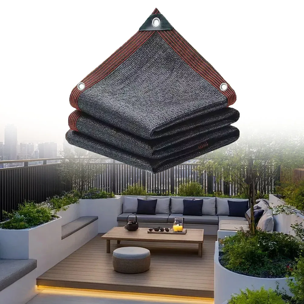 90% Shade Cloth UV Blocking Sun Shade Cover With Grommets For Garden Patio Greenhouse Chicken-Coop Plants Cover Outdoor Use