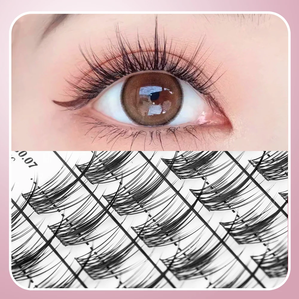 60 clusters of pointed tail false eyelashes extend eyelash length and naturally enlarge eyes diyday official eyelashes