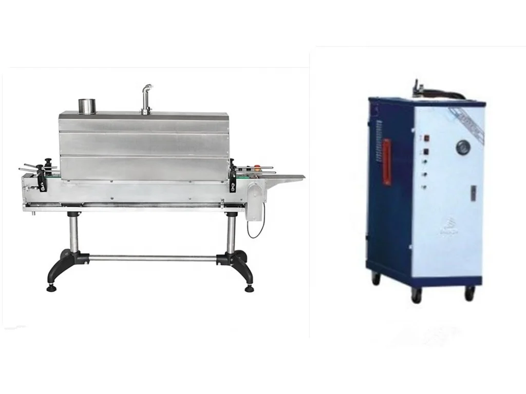 Semi-Automatic Sleeve Label Shrink Wrapping Machine for Food & Beverage Bottles Paper Case Packaging
