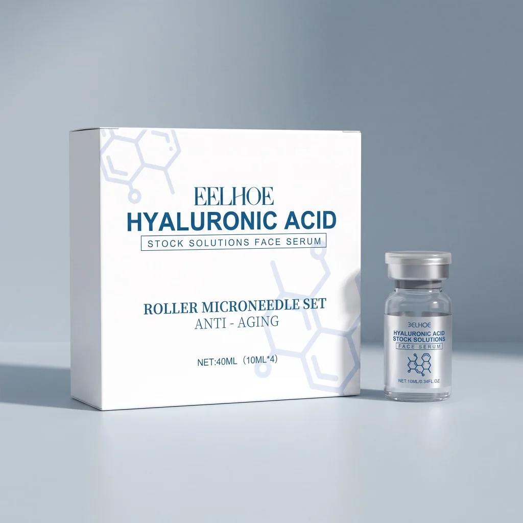 0.2mm Hyaluronic Acid Roller Microneedle Set Stock Solutions Serum Deep Hydrating Quick Penetration Easy Absorption Gentle Care