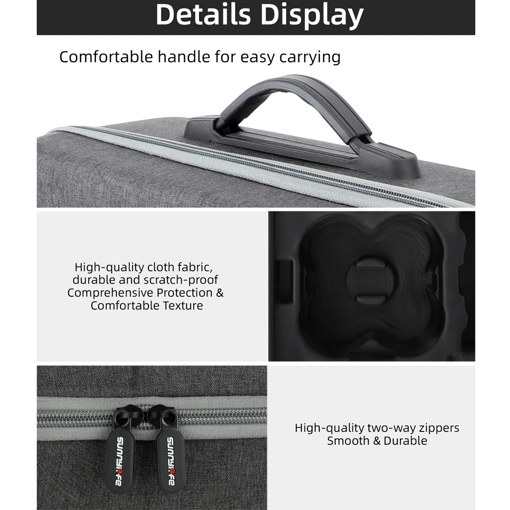 Sunnylife Portable Shoulder Storage Bag For DJI AVATA Travel Carrying Case Handheld Case For Goggles 2 Shell Drone Accessories