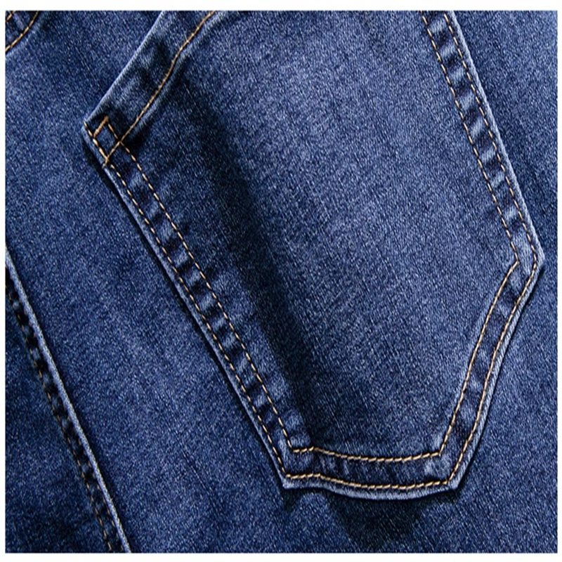 Celana panjang denim longgar kasual wanita, celana panjang denim longgar kasual ramping saku pinggang tinggi elastis 7XL 6XL ukuran besar musim gugur dan musim dingin