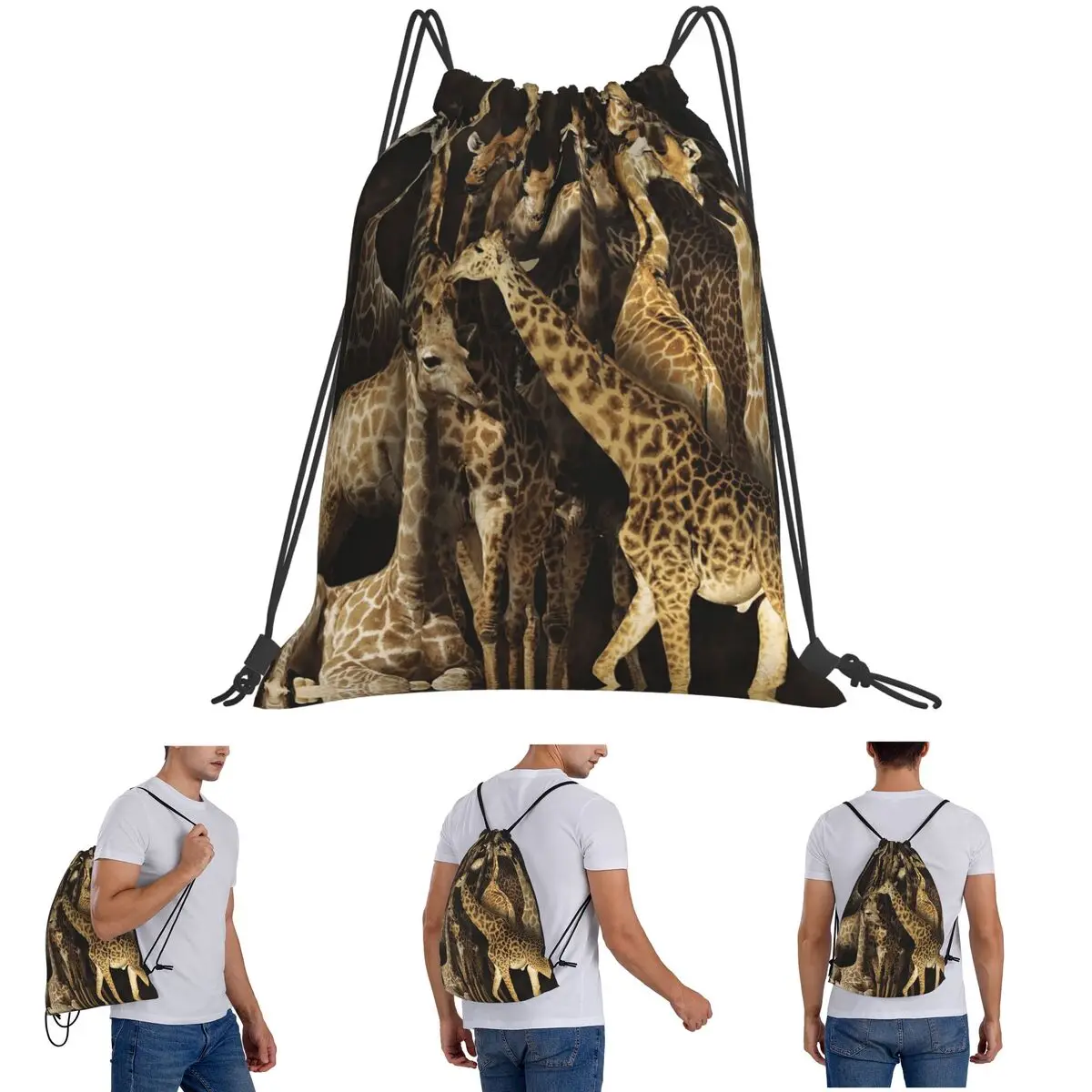 حقائب ظهر على شكل زرافة كاجوال محمولة برباط حقيبة رياضية حقائب كتب للطلاب والنساء #1