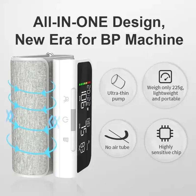 Upper arm blood pressure monitor USB intelligent blood pressure monitor LED large screen heart rate pulse blood pressure monitor