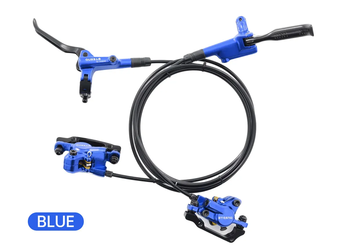 TESNO MTB Hydraulische Scheibenbremse 2 Kolben Leichtgewicht E-Bike/Fahrradbremsen 160mm Rotor Bremssattel Vorne Hinten 1000/1800mm Ölbremssatz – Detail 14