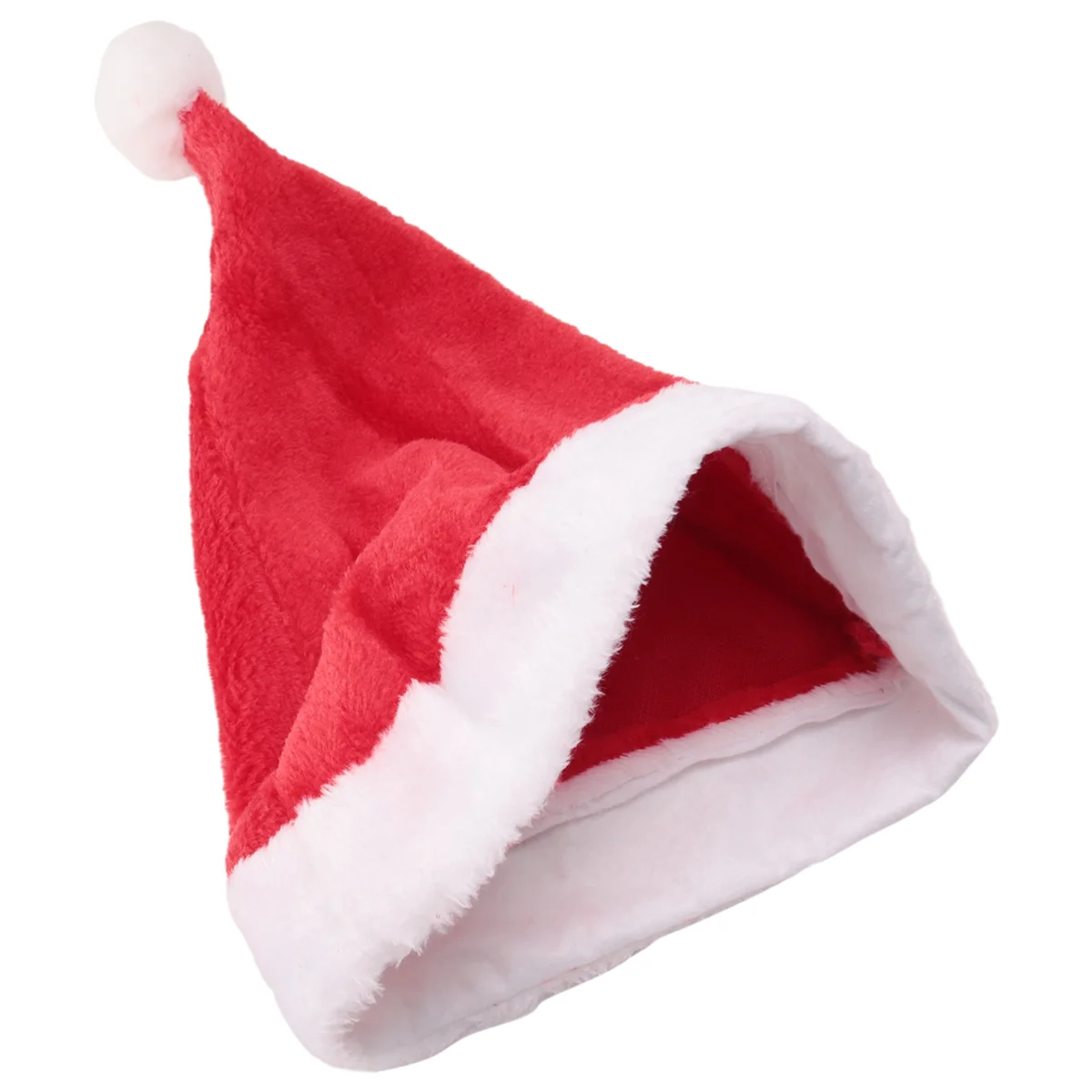 Santa Hat Christmas Hat Christmas Day Costume Dress Up Plush Thick Christmas Hat Adult