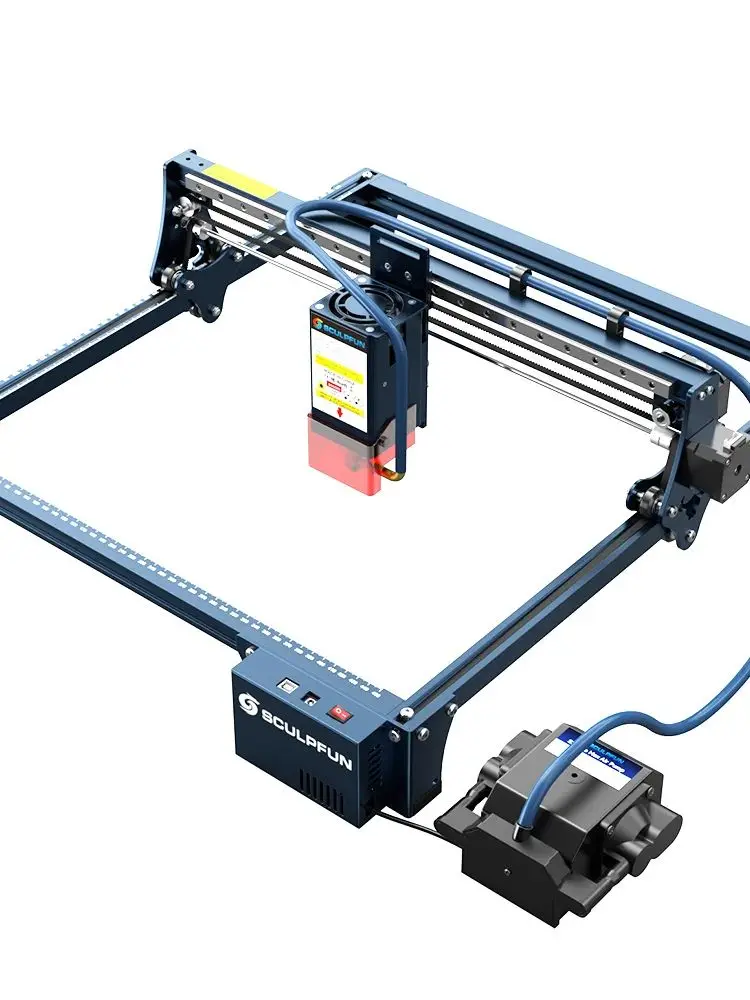 SCULPFUN S30 Pro Max 20W Lasergraveer- en snijmachine, automatische luchtassistentie, 0,08*0,1 mm laserfocus, 32-bit moederbord, 410*400 mm - afbeelding 2