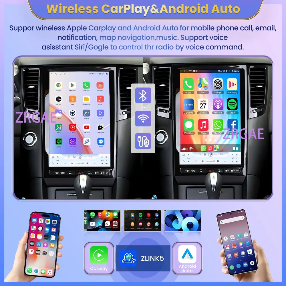 Android Auto Carplay Car Radio Touch Screen For Infiniti FX25 FX35 FX37 QX70 2007-2013 GPS Navigation Radio Multimedia Head Unit