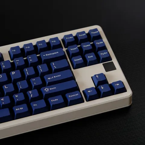 114-klawiszowe ciemnoniebieskie podwójne nasadki na klawisze z PBT Niestandardowe nasadki na klawisze z profilem wiśniowym do przełączników Cherry MX Klawiatura mechaniczna