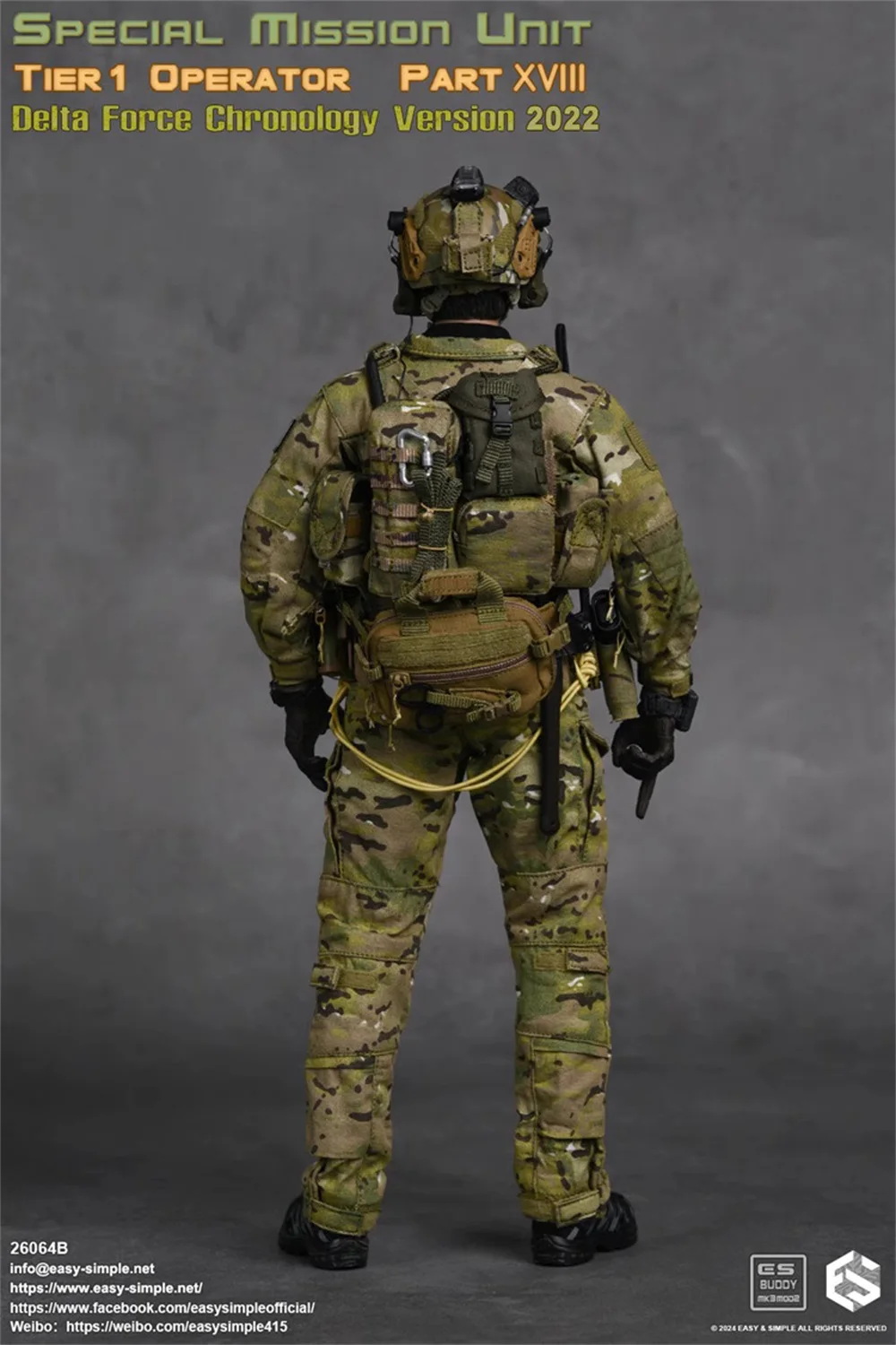 Fácil e Simples ES 26064B US., 1:6 Moveable Action Figure Conjunto completo, Operação Soldier Force, Special Mission Unit