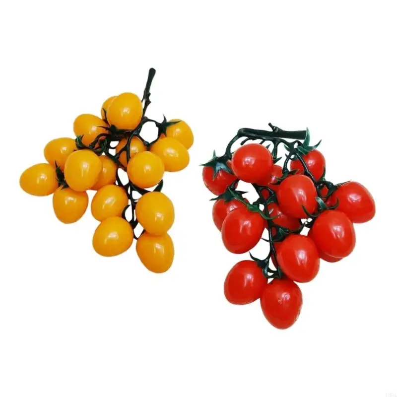 Artificial Small Tomato String Plastic Fruit Item For Restaurant Table Setting Baby Showers Centerpieces