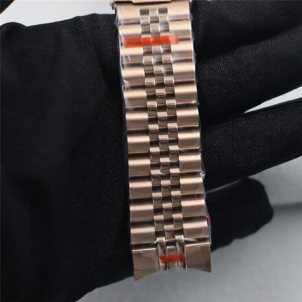 22mm modificar jubileu pulseira de aço pulseira de mergulho cinta fivela de segurança borboleta fivela de aço inoxidável cinta