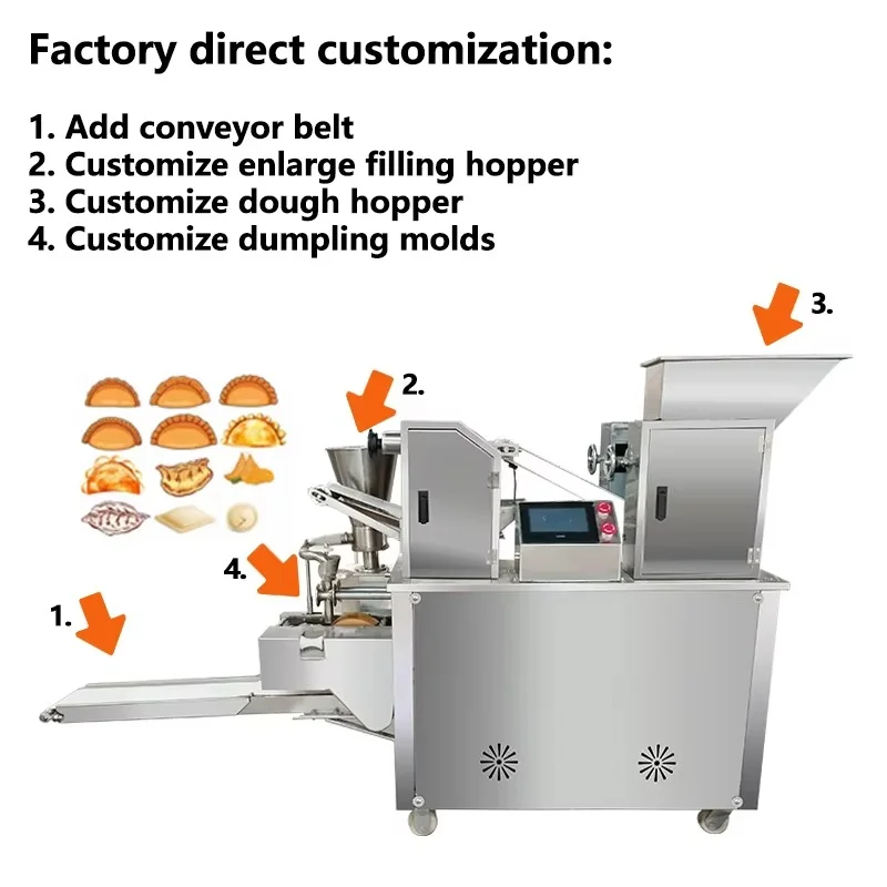 Commercial Dumpling Making Machine Full Automatic High Efficiency Multi-Shape Dumpling Production Equipment Support Customized