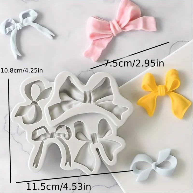 Silicone Mold Suit1Pieces，Aromatherapy Candle Cerate Mold，Crystal Epoxy Resin Butterfly Bow Shape Making Silicone Mold，forDIYCra