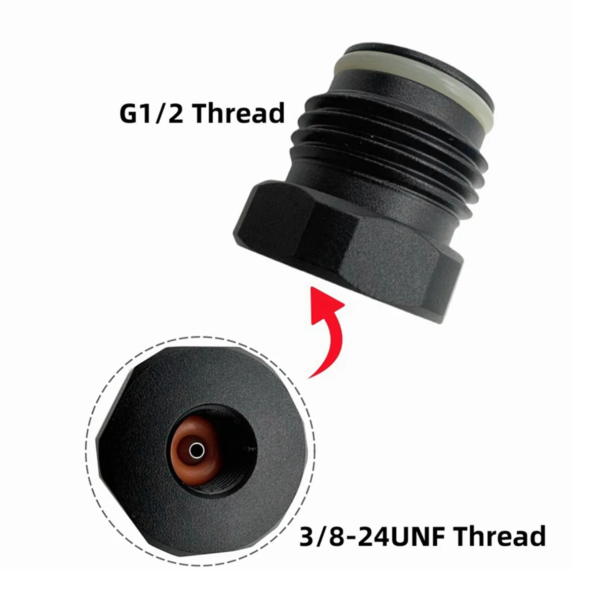 أسطوانة Co2 3/8-24UNF خيط إلى خزان G1/2-14 محول تحويل