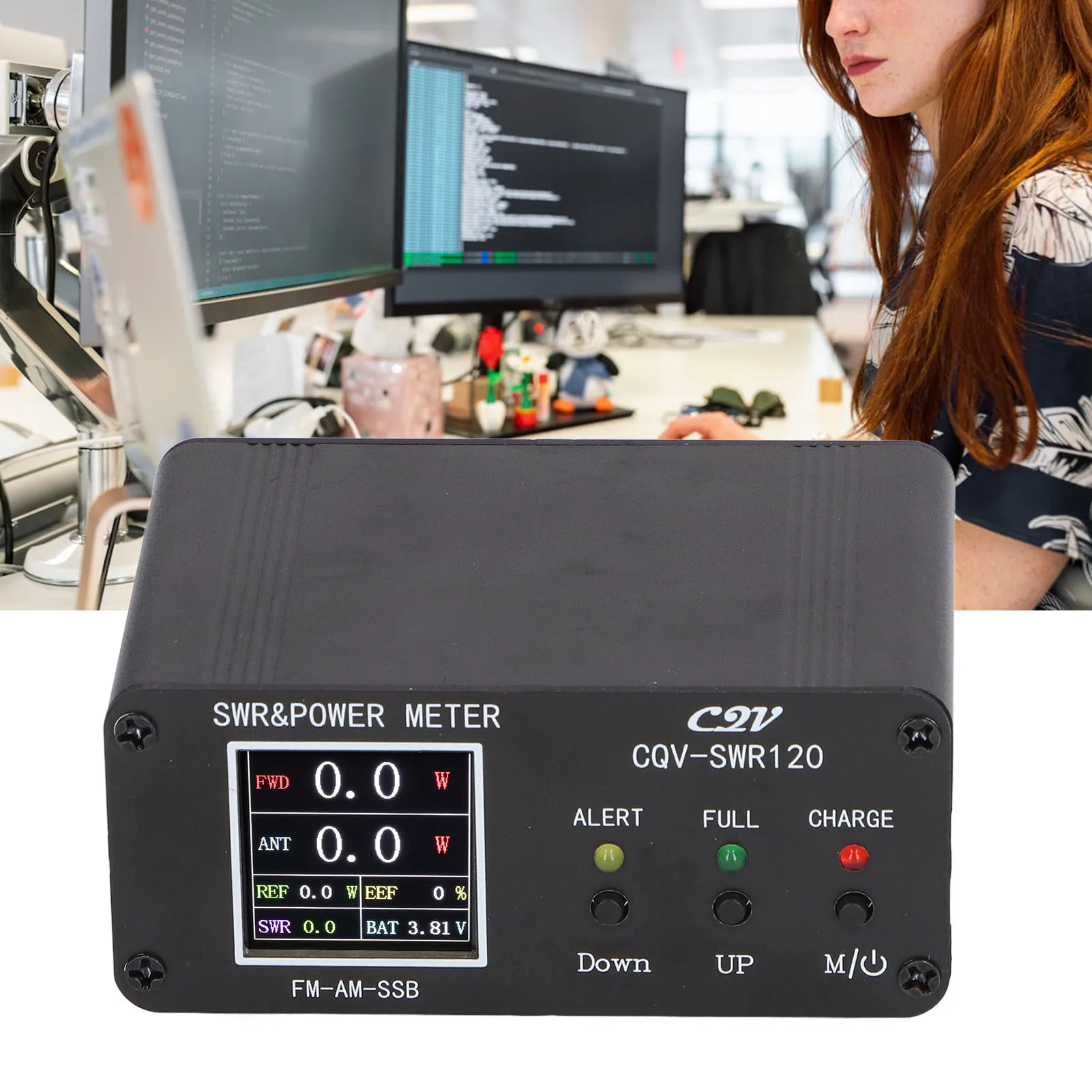 

SWR Frequency Meter SWR Meter SWR Power Meter 120W Digital Display Standing Meter Frequency Tester for FM AM SSB SWR Tester