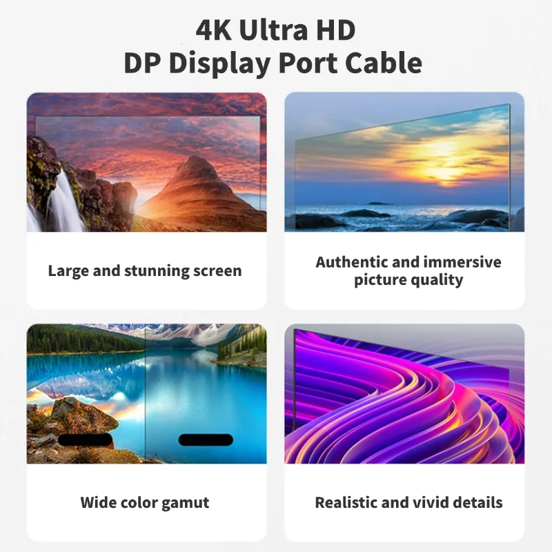 1.5 متر DP كابل DisplayPort إلى DisplayPort DP ذكر إلى ذكر سلك مطلي بالذهب فيديو صوت كمبيوتر محمول شاشة كمبيوتر مكتبي تلفزيون #5