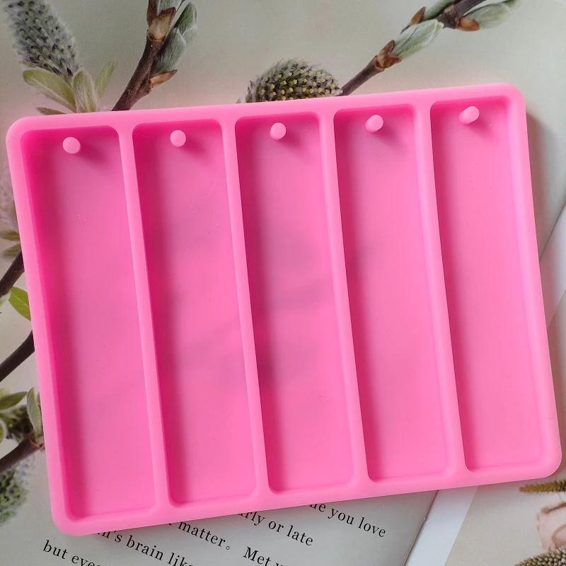 DIY Bookmark Mould Rectangle Silicone Bookmark Mold Making Epoxy Resin Jewelry DIY Craft Resin Mould Student Gift