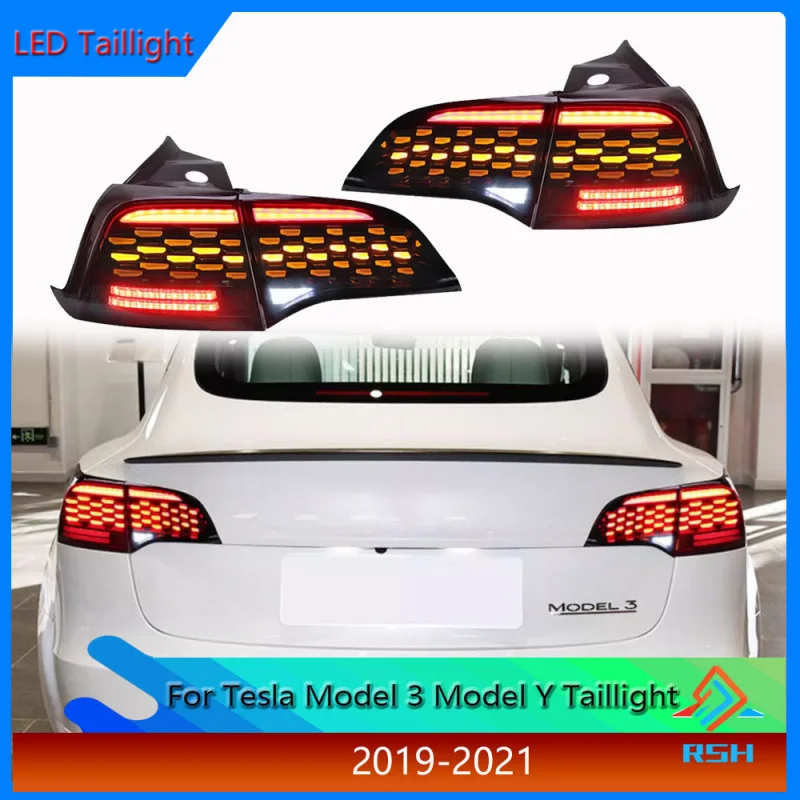 

Подходит для заднего фонаря Tesla Model 3, модель Y 2019-2021, модифицированный светодиодный свет, поворотный сигнал, задний фонарь