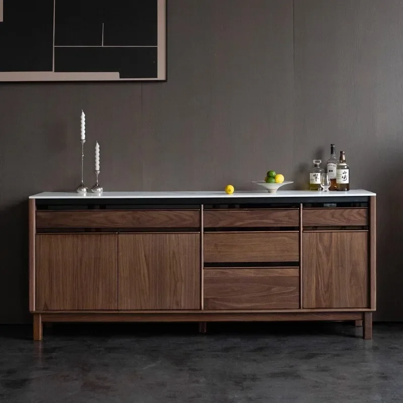 خزانة جانبية لتناول الطعام مصنوعة من الخشب الصلب متعددة الوظائف للمطاعم #2