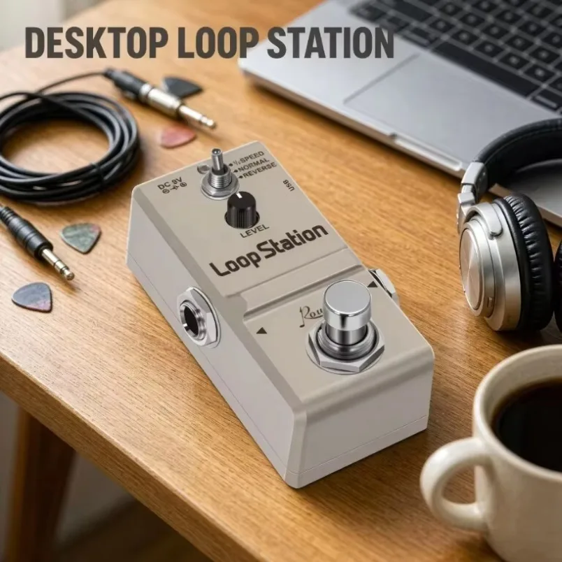 Nano Looper Guitar Pedal Mini Loop Station 10 Min Recording Unlimited Overdub True Bypass for Electric Guitar Bass Synth Amp