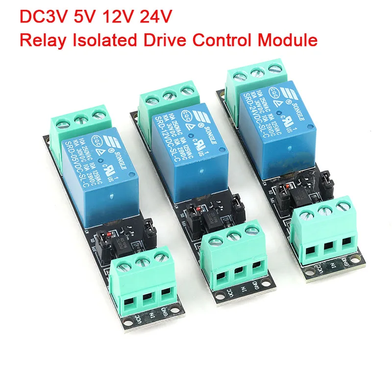 5Pcs/1pc DC 3V 5V 12V 24V Isolated Drive Control Board Output Signal Indicator High Level Driver Module High Level Trigger Relay