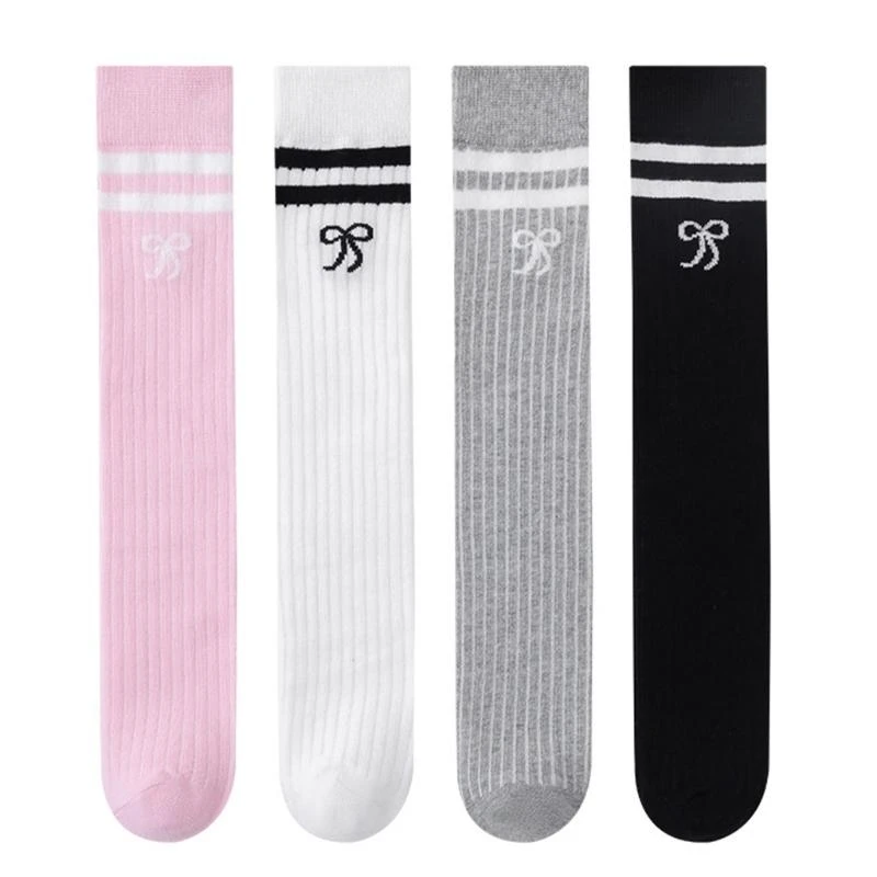 G2TC Elegant Children Knee Length Socks Breathable Stockings Trendy Long Socks for Girl