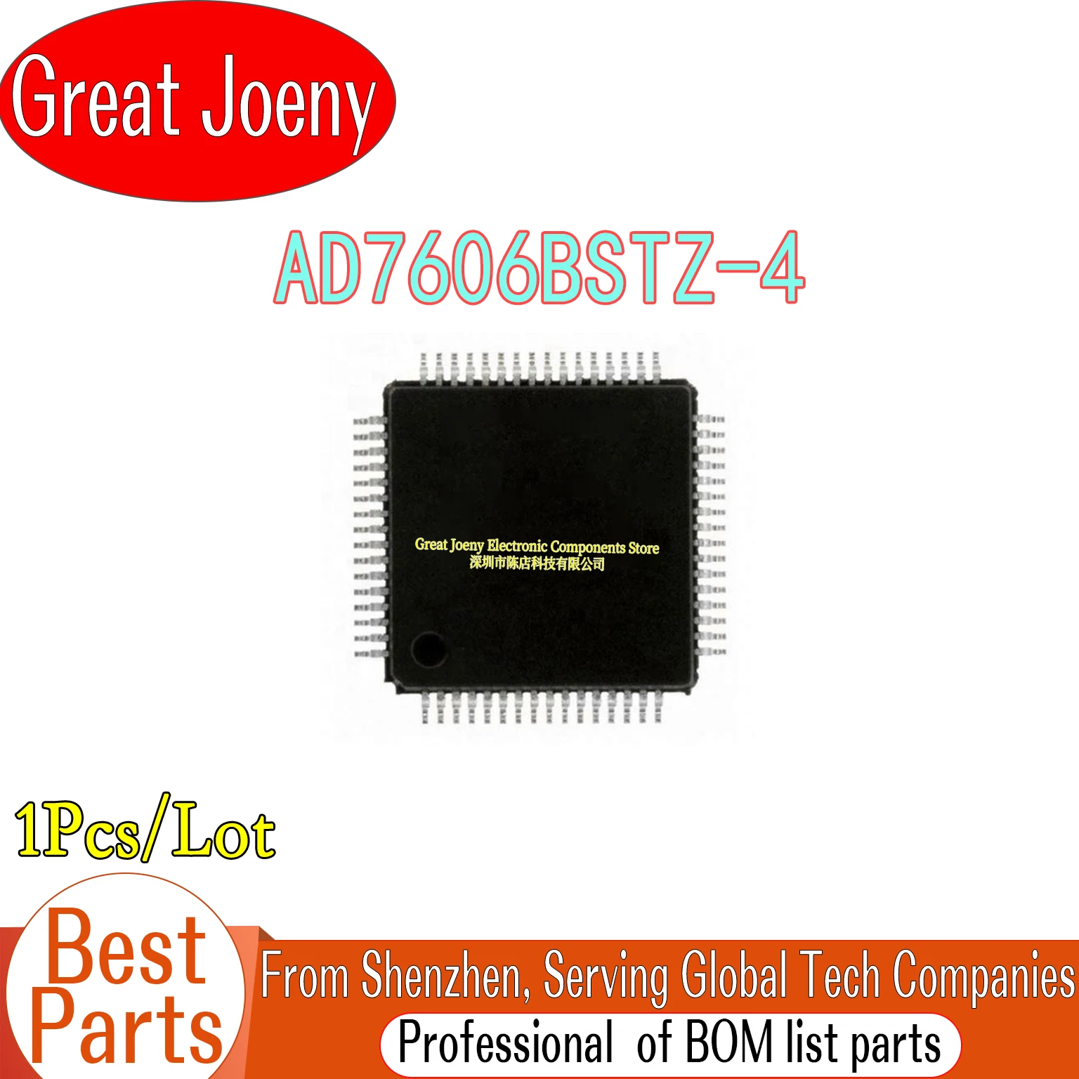 

100% New Original AD7606BSTZ AD7606BSTZ-4 AD7606 IC Chipset LQFP-64