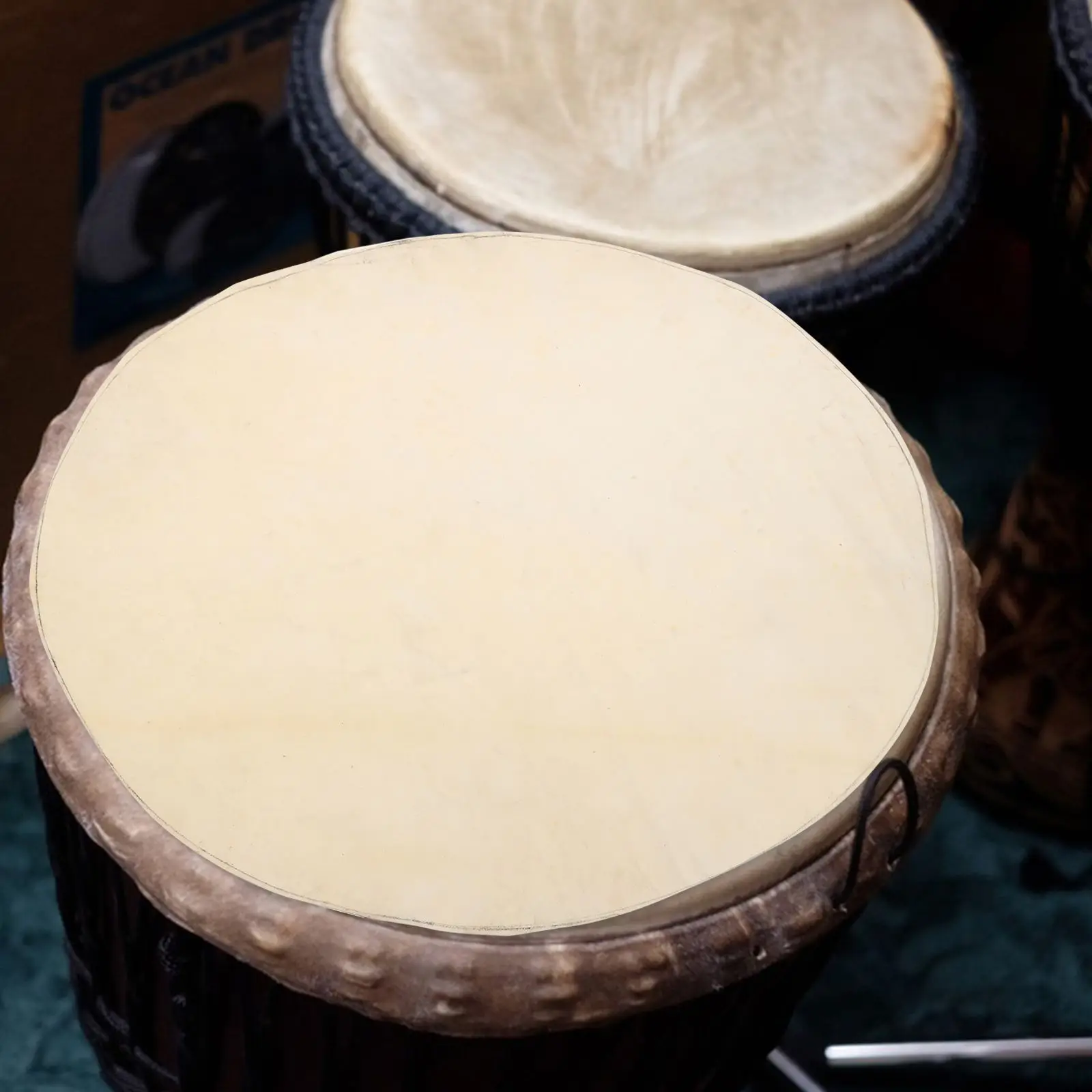

Goat Skin Drum African Drum Covers Skin Fittings Percussion Part Skin Flat Head Musical Percussion Instrument Accessories Parts