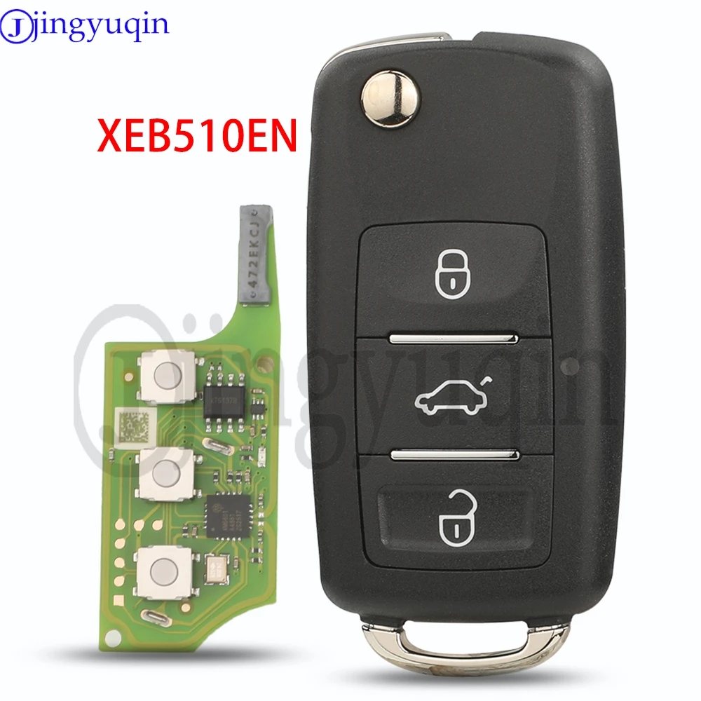 

Jingyuqin 3 кнопки Xhorse XEB510EN B5 супер пульт дистанционного управления с суперчипом XT27B автомобильный ключ для Volkswagen авто ключи подходит для инструмента VVDI