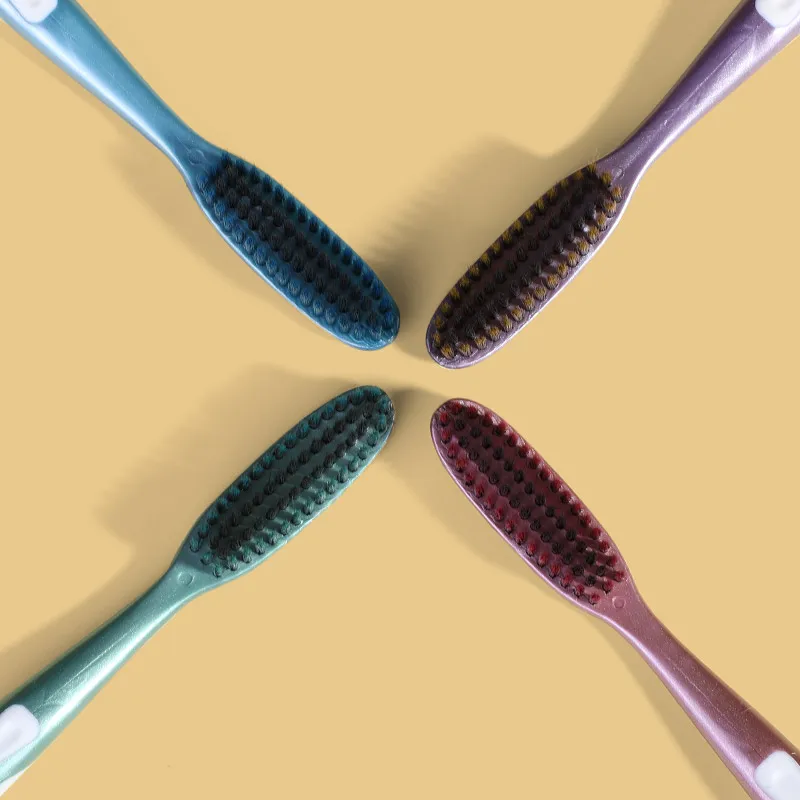 4/1 arc-shaped long soft-bristle toothbrush gentle deep double oral cleaning oral care suitable for adult daily life