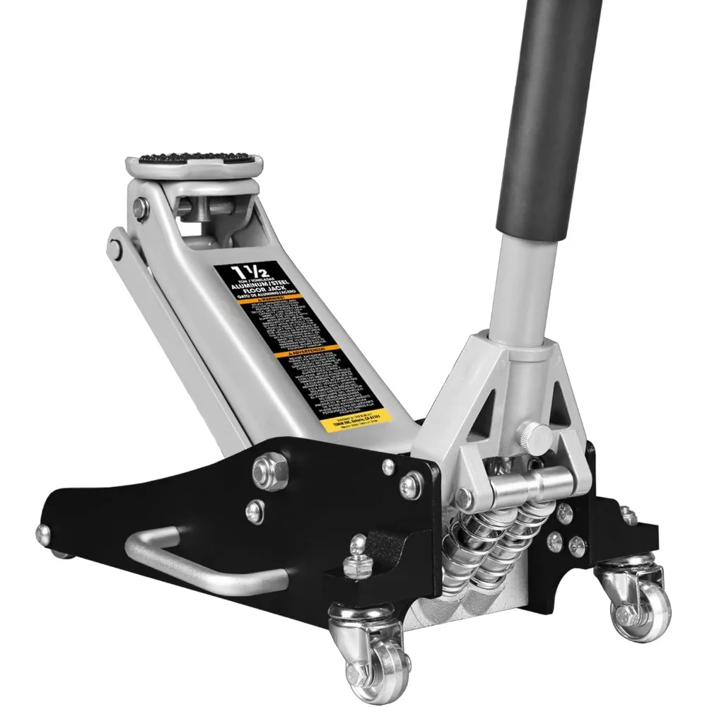 

Aluminum and Steel Racing Floor Jack with Dual Piston Pump, 1.5 Ton Capacity