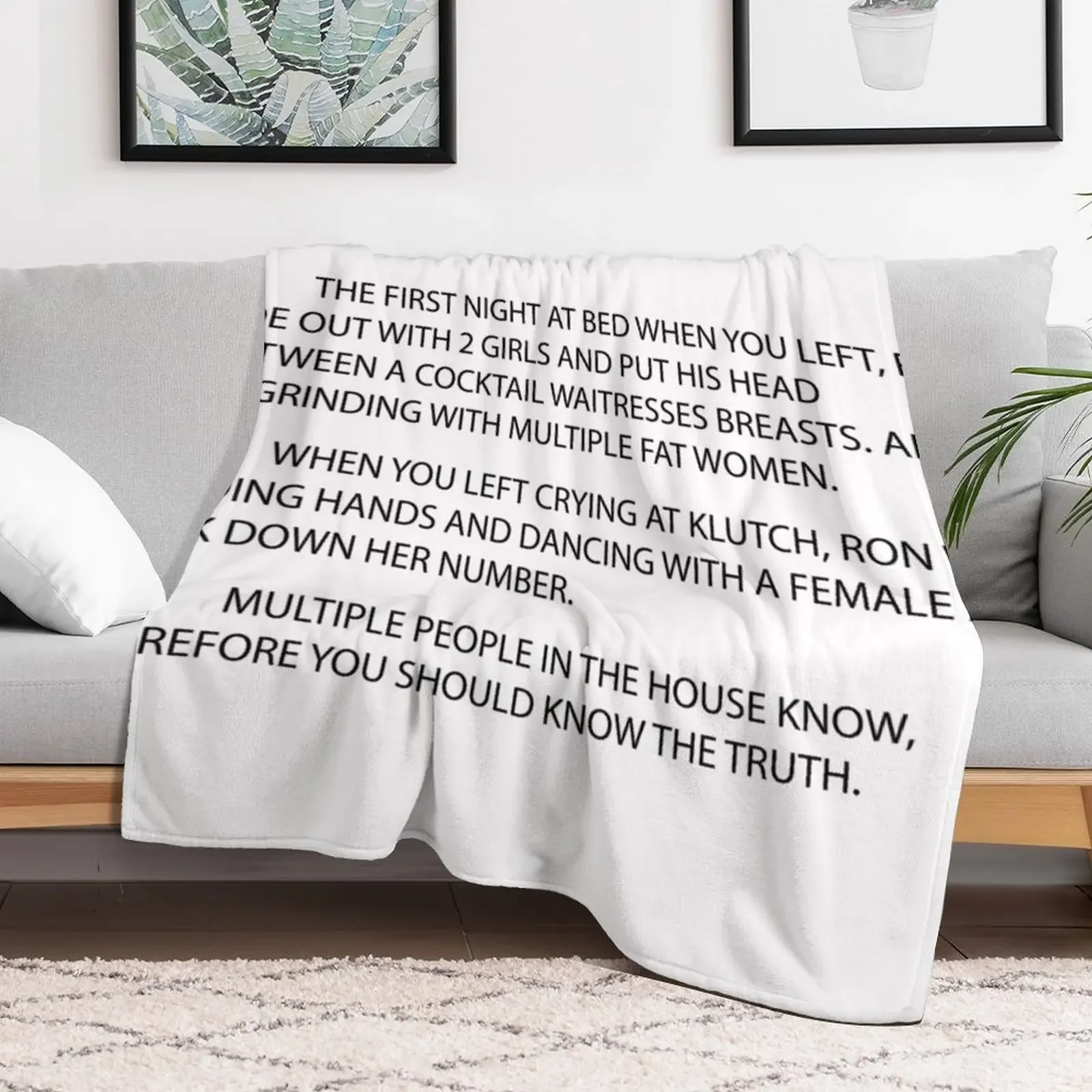 Anonymous Letter to Sammi Throw Blanket Soft Beds Blankets For Sofas Cute Plaid Blankets