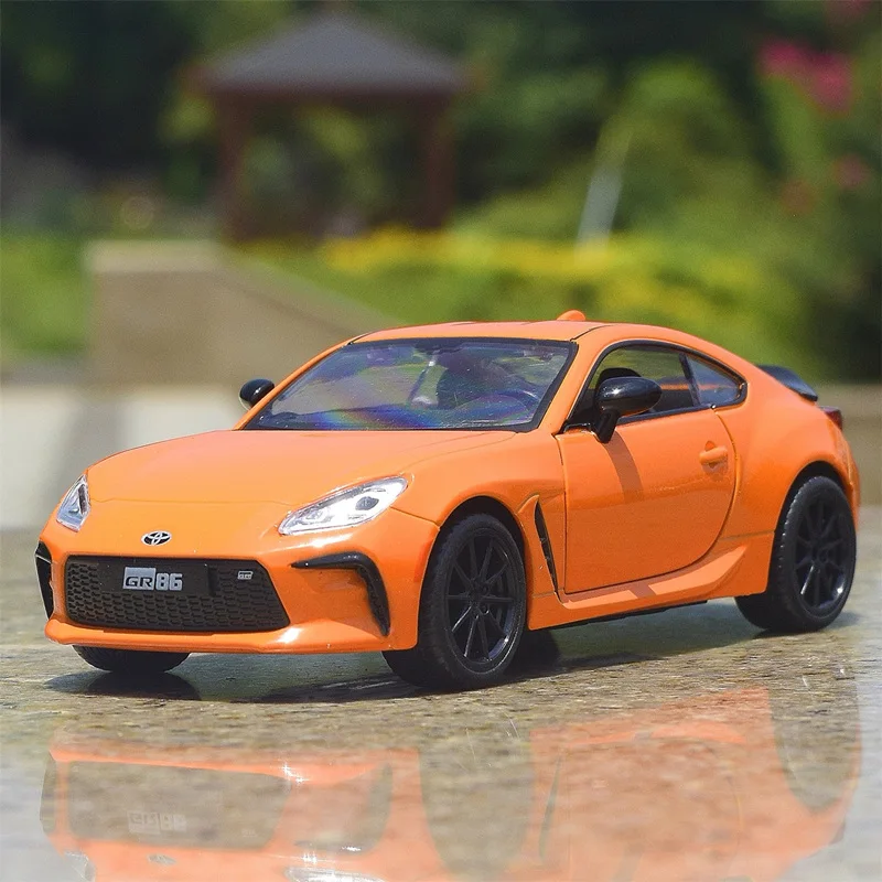 

1/37 Toyota GR86 модель спортивного автомобиля из сплава, литая под давлением металлическая гусеница, гоночный автомобиль, модель автомобиля, высокая коллекция моделирования, детские игрушки, подарок