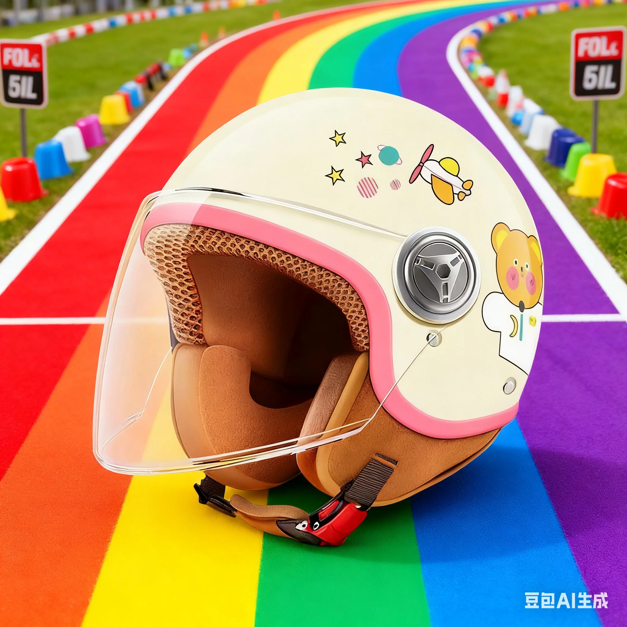 

Motorcycle helmets and child safety helmets are suitable for children aged 3 to 15. cute half helmet High definition lens