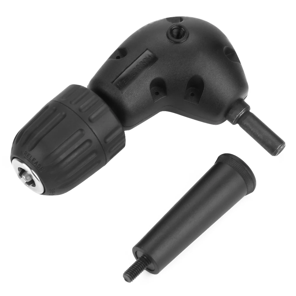 

3/8 Right Angle Adapter 90 Degrees Electric Drill Attachment 9.5mm Round Shank Keyless Chuck