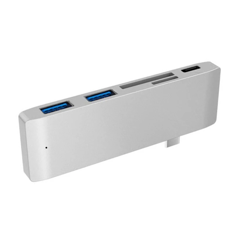 Док-станция USB C Hub 4/5 в 1 USB C Порт подачи питания USB USB C 3,5 мм Разветвитель порта кардридера для ноутбука