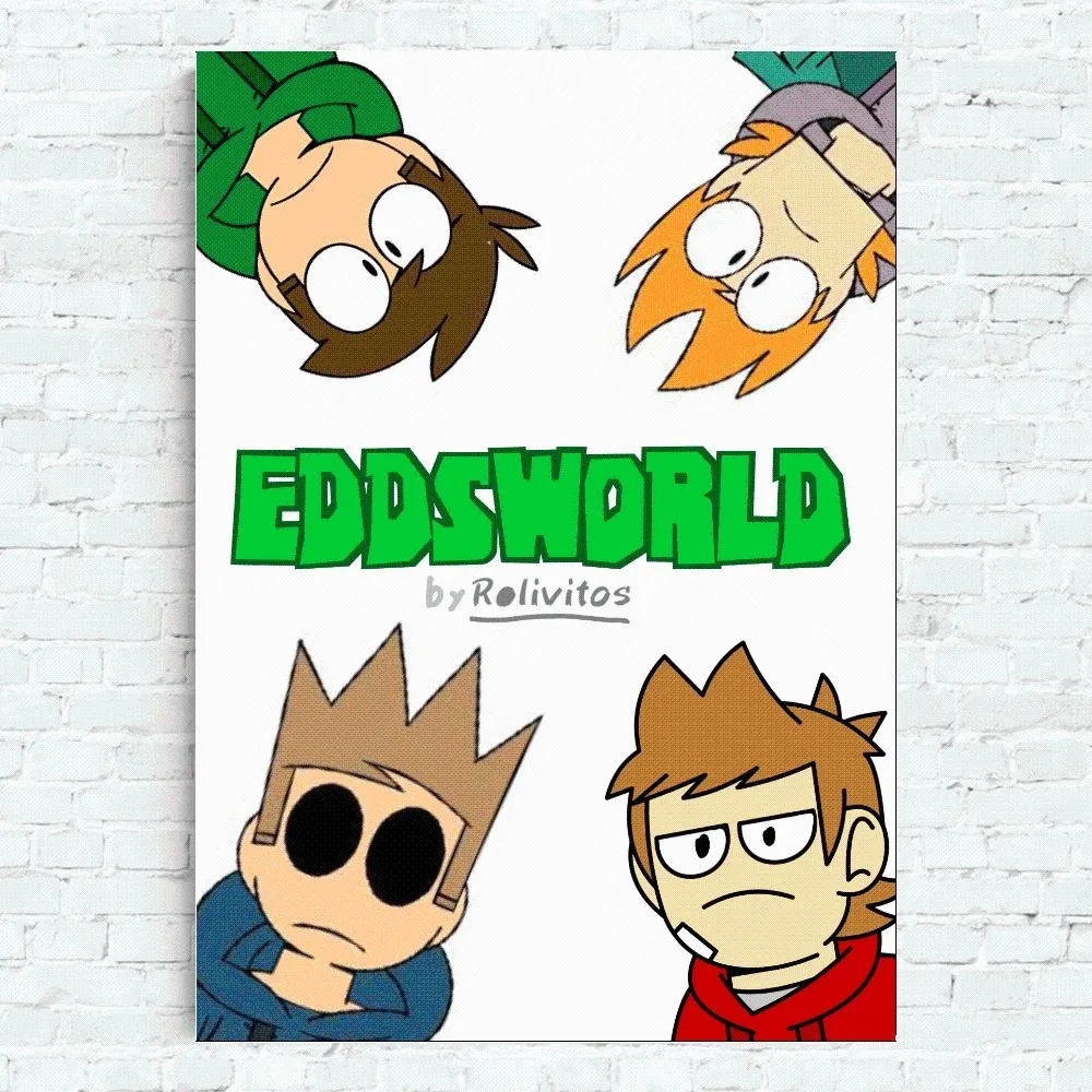 Cartoon Cute E-Eddsworlds Poster Home Office Wall Bedroom Living Room Kitchen Decoration Painting