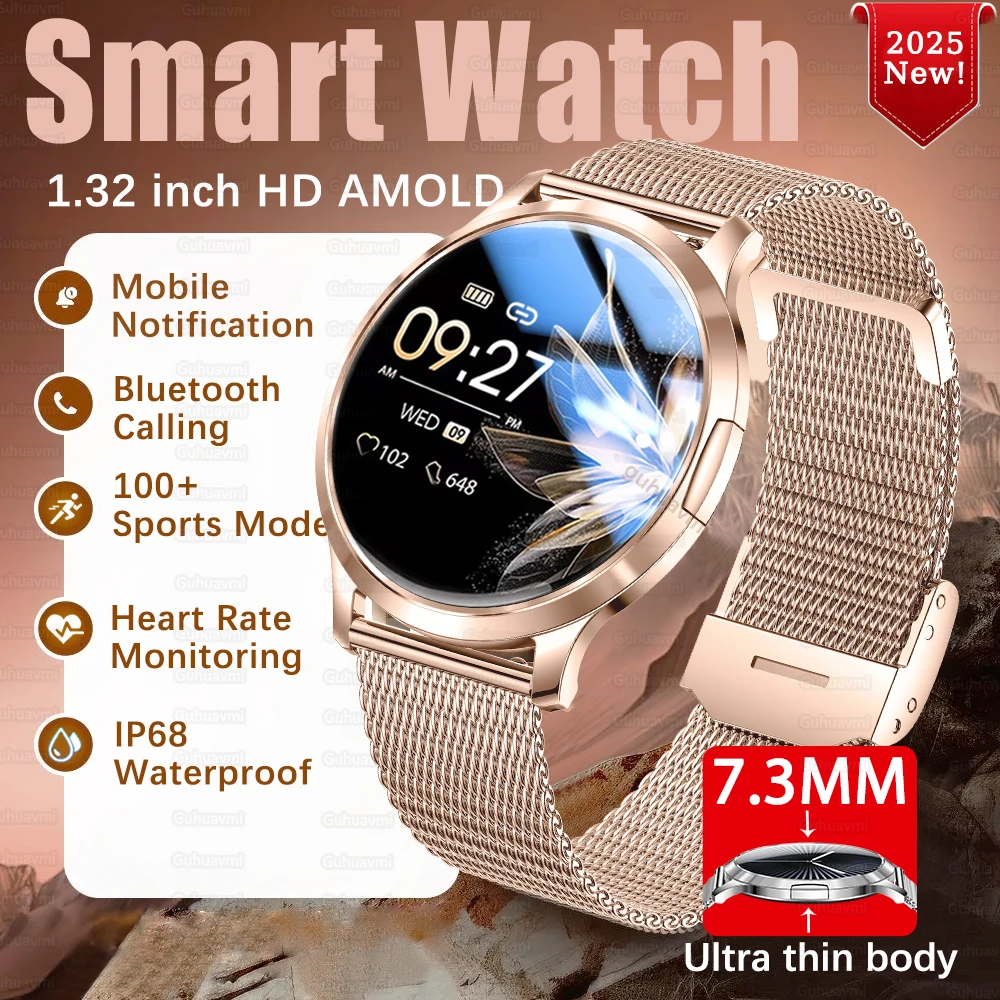 

Новые 7,3 мм ультратонкие умные часы для мониторинга здоровья тела IP68 водонепроницаемые спортивные женские легкие роскошные умные часы для здоровья для ios