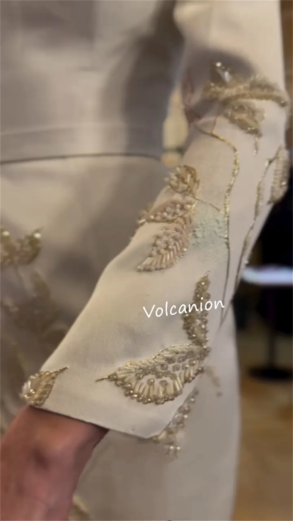 Customized Jersey Flower Pattern Beading Straight O-Neck Midi Dresses Bespoke Occasion Classic Exquisite Formal