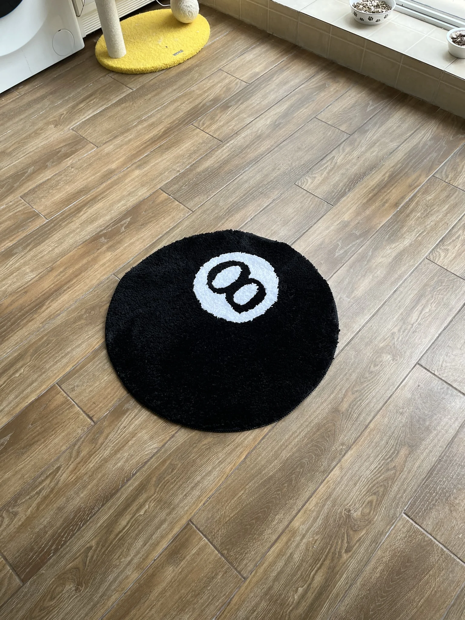 Schwarze Eight-Ball Beflockung Billardtisch Matte Spielzimmer Dekorationen Man Cave Billardtisch Abdeckung Teppich für Unterhaltung – Detail 3