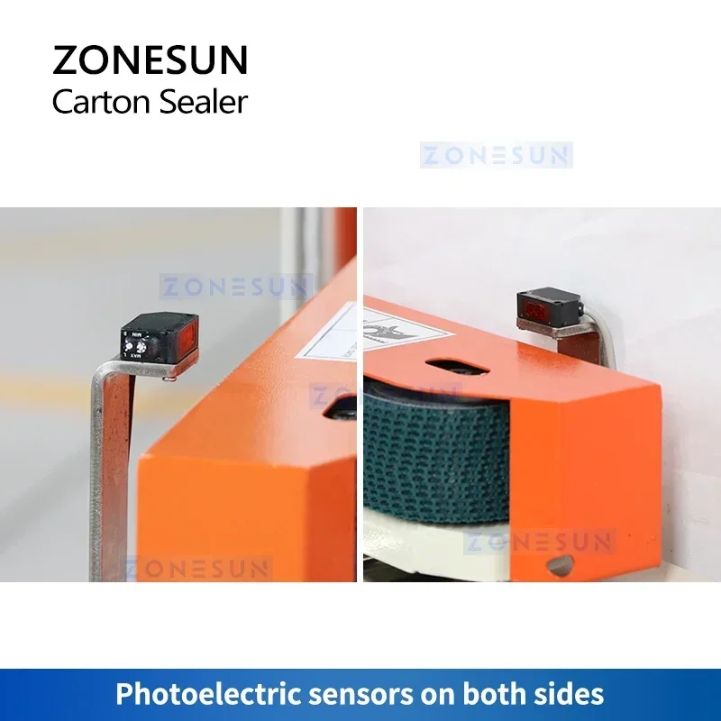 

ZONESUN ZS-FKC5040X Пневматический автоматический заклейщик коробок с верхним и нижним склеиванием, для экспресс-упаковки посылок, с автоматическим распознаванием