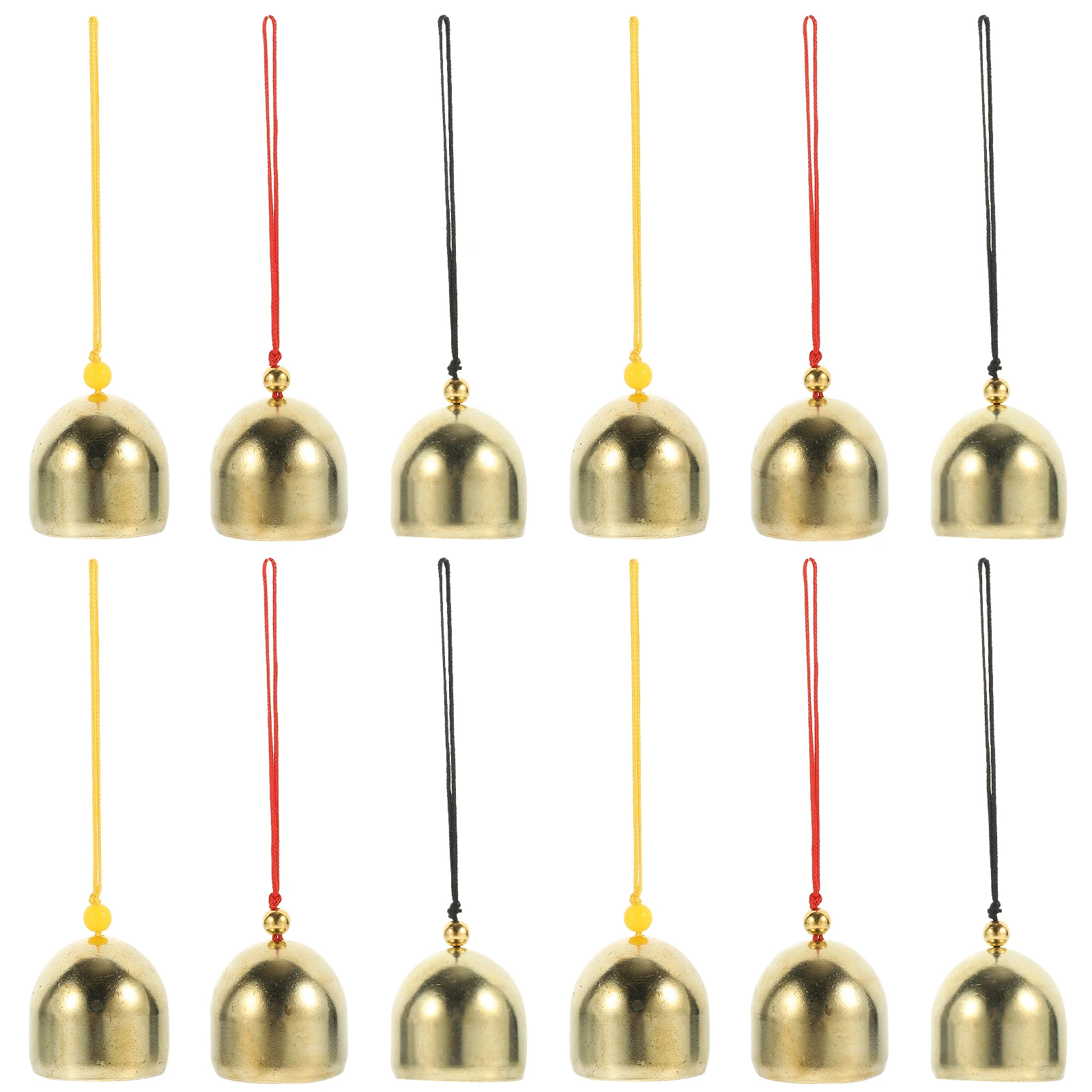 

12 Pcs Copper Bell Wind Chime Mini Vintage Bells Chimes Fairy Small Hanging Rope Holiday