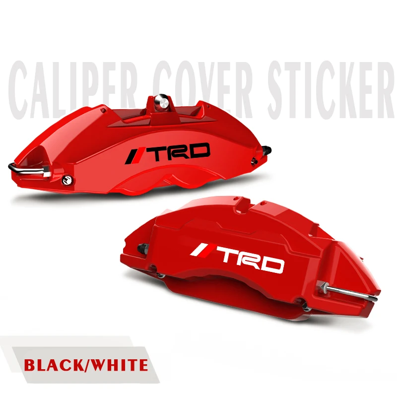 6 قطعة ملصقات فرجار فرامل السيارة مقاومة للحرارة الديكور الشارات البلاستيكية لتويوتا TRD كورولا يارس Chr Auris Rav4 بريوس برادو #1