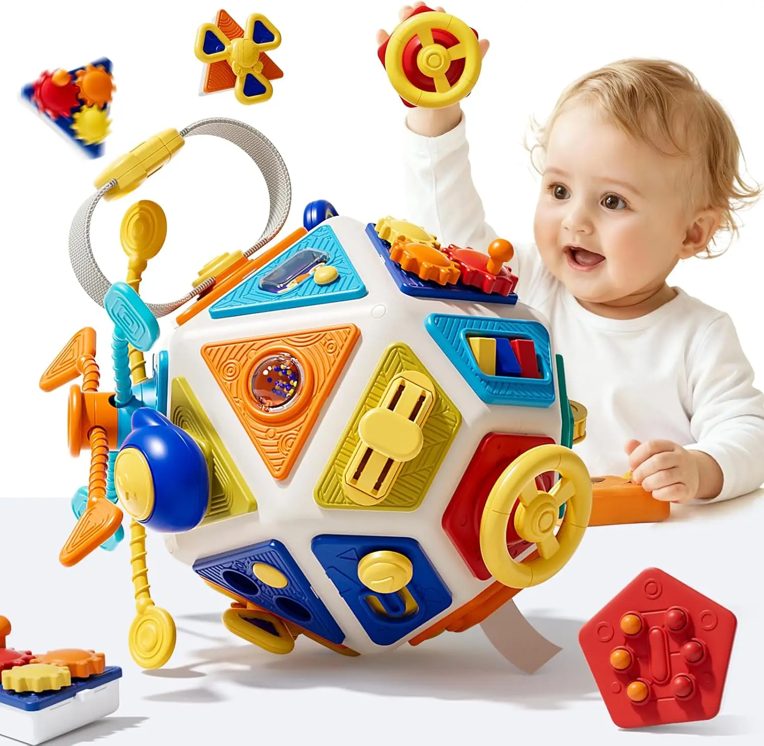 Baby Busy Board Activiteit Kubus Speelgoed Montessori Zintuiglijk Speelgoed Peuter Fijne Motoriek Vroeg Educatief Speelgoed Reizen Fidget Speelgoed Geschenken